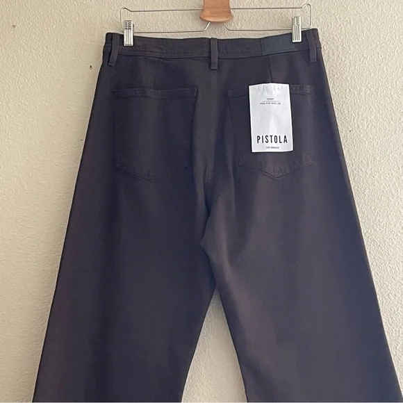 Pistola PENNY HIGH RISE WIDE LEG JEAN MOCHA Cotton 31 - Picture 7 of 16
